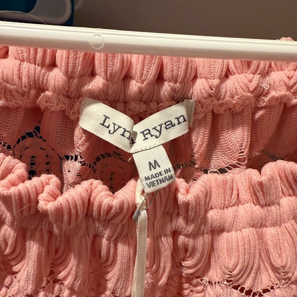 NWT Pink Textured Off-Shoulder Blouse - Picture 3 of 4